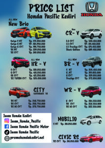 pricelist honda kediri